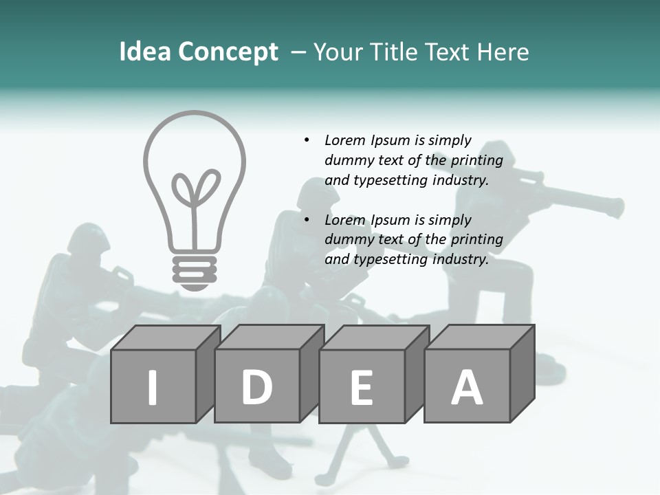 Green American Group PowerPoint Template