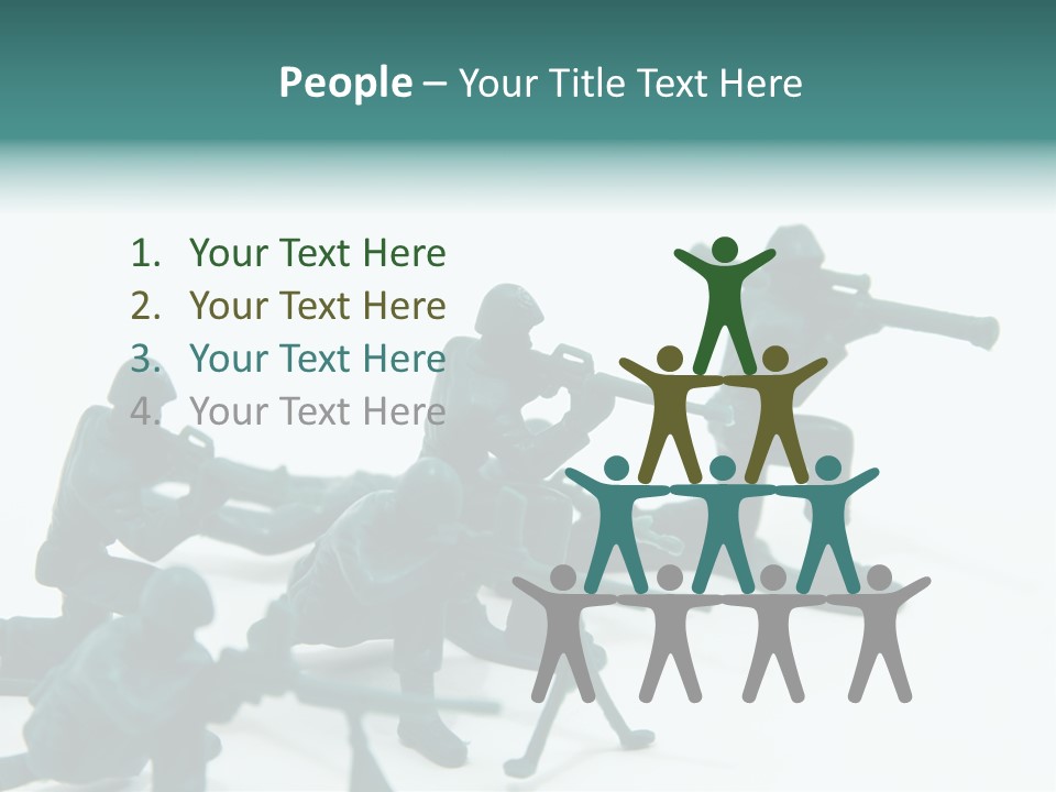 Green American Group PowerPoint Template