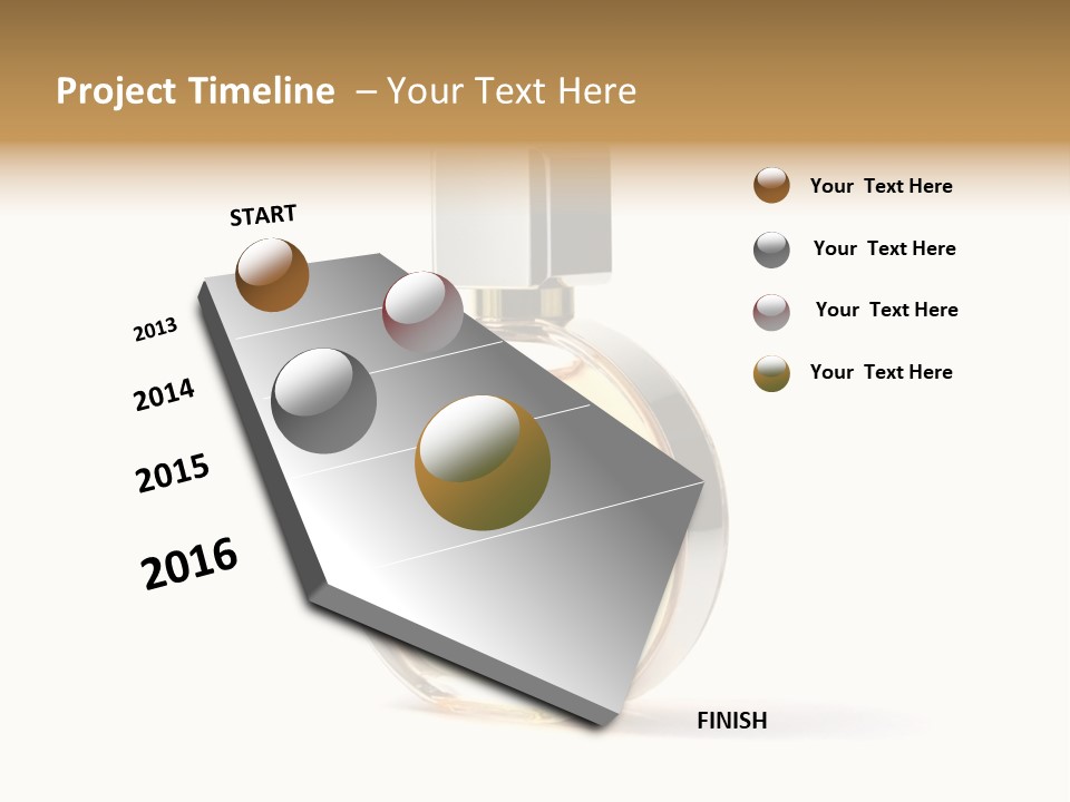 Glamour Metallic Object PowerPoint Template