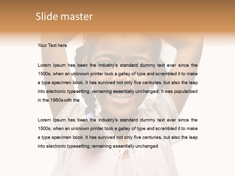 Head Happy Pretty PowerPoint Template