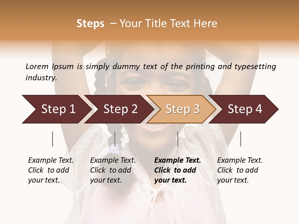 Head Happy Pretty PowerPoint Template