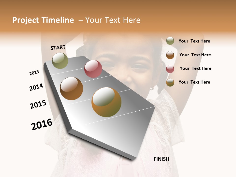 Head Happy Pretty PowerPoint Template