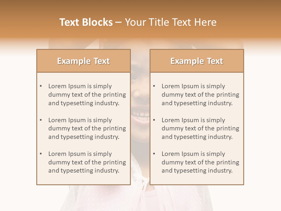 Head Happy Pretty PowerPoint Template