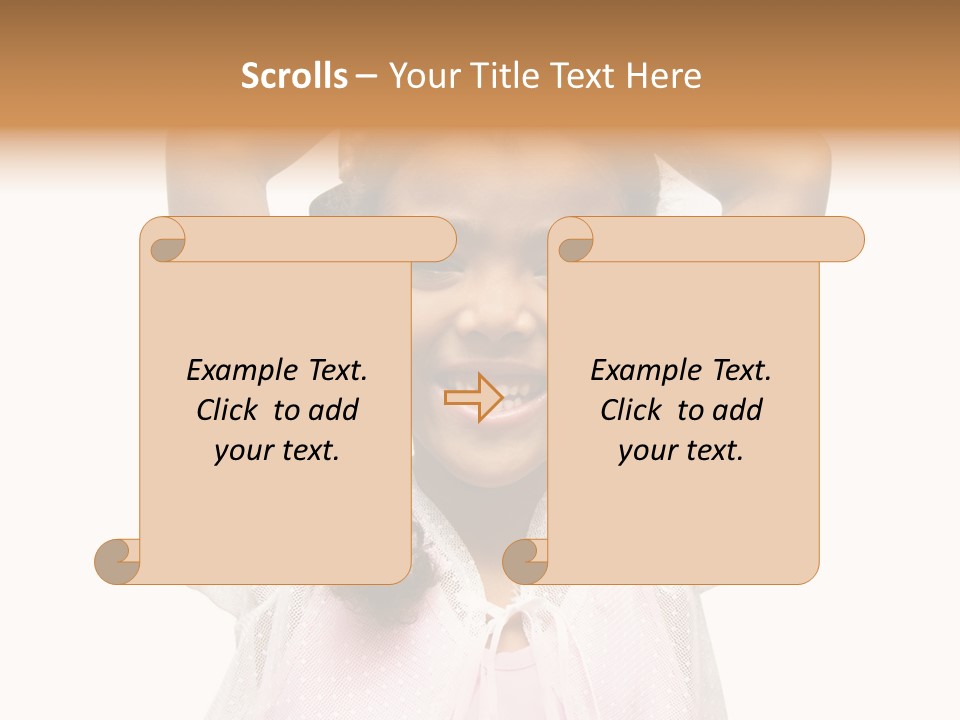 Head Happy Pretty PowerPoint Template