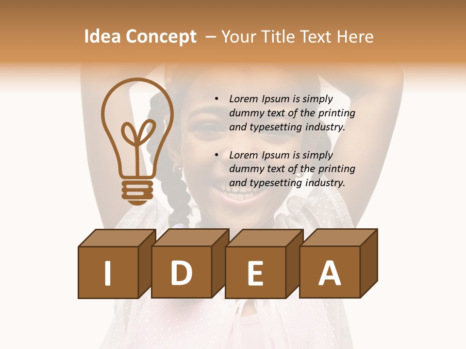 Head Happy Pretty PowerPoint Template