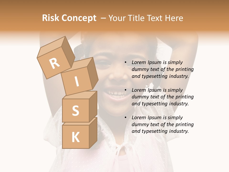 Head Happy Pretty PowerPoint Template