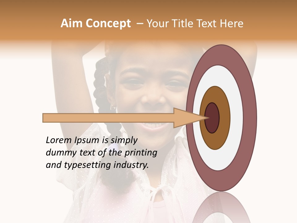 Head Happy Pretty PowerPoint Template