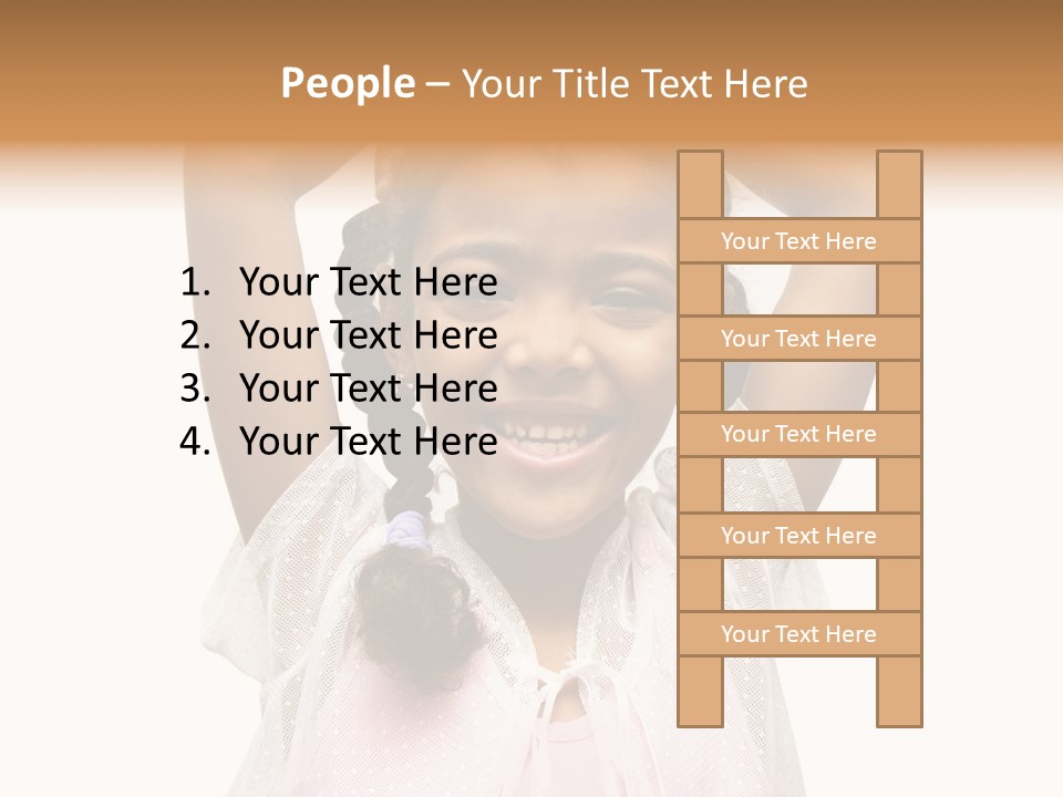 Head Happy Pretty PowerPoint Template