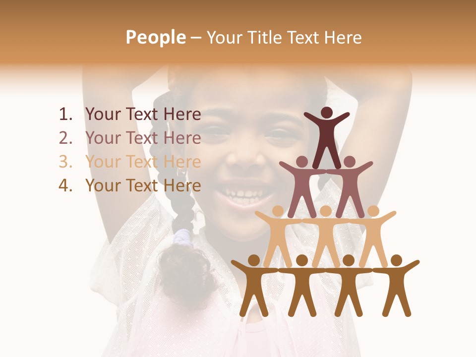 Head Happy Pretty PowerPoint Template