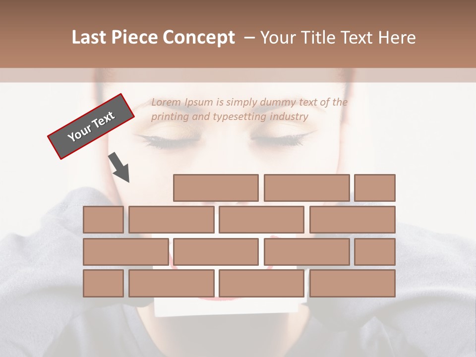 Grey Unhappy Ear PowerPoint Template