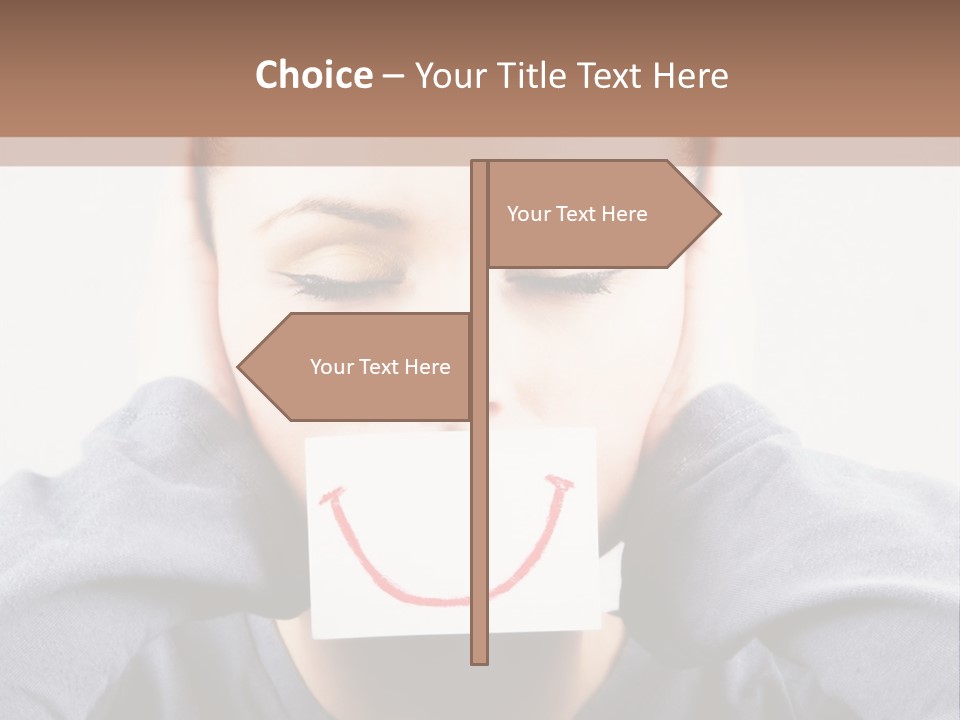 Grey Unhappy Ear PowerPoint Template