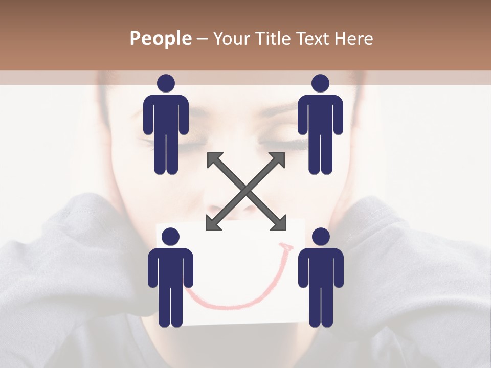 Grey Unhappy Ear PowerPoint Template