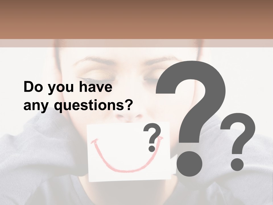 Grey Unhappy Ear PowerPoint Template