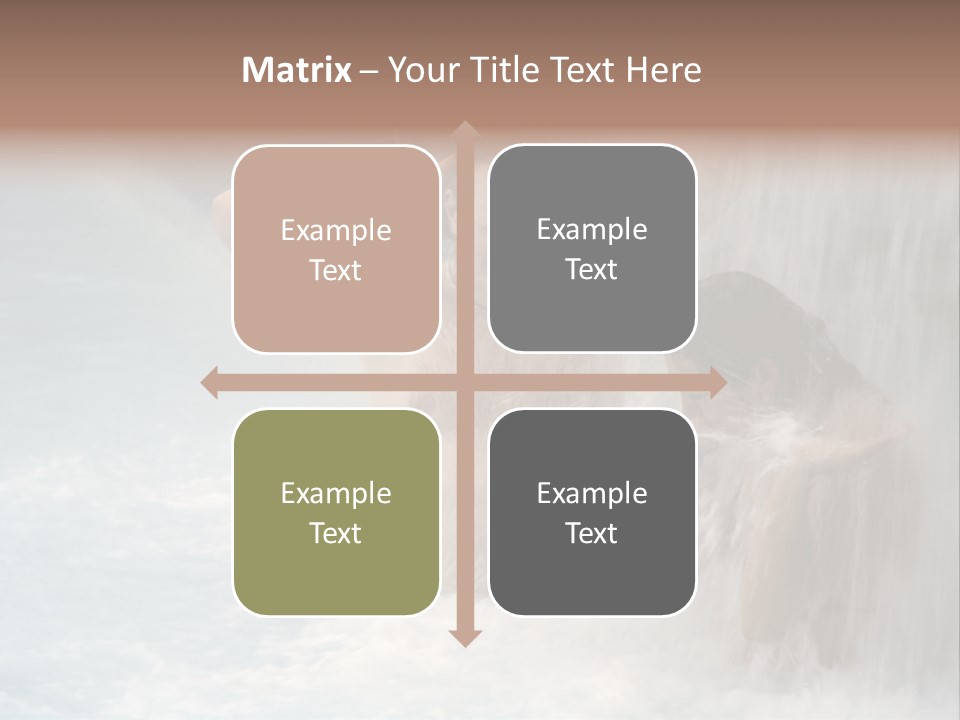 White Waterfall Beauty PowerPoint Template