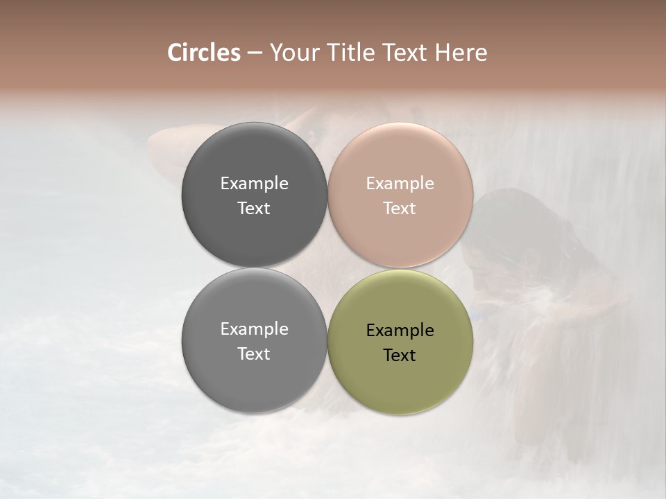 White Waterfall Beauty PowerPoint Template