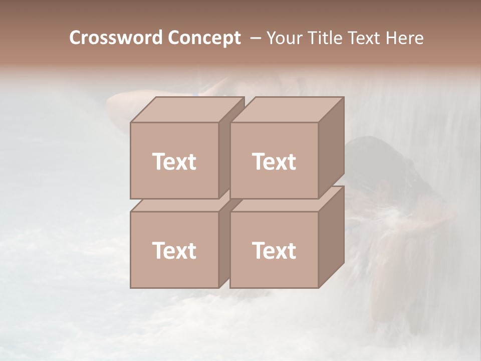 White Waterfall Beauty PowerPoint Template