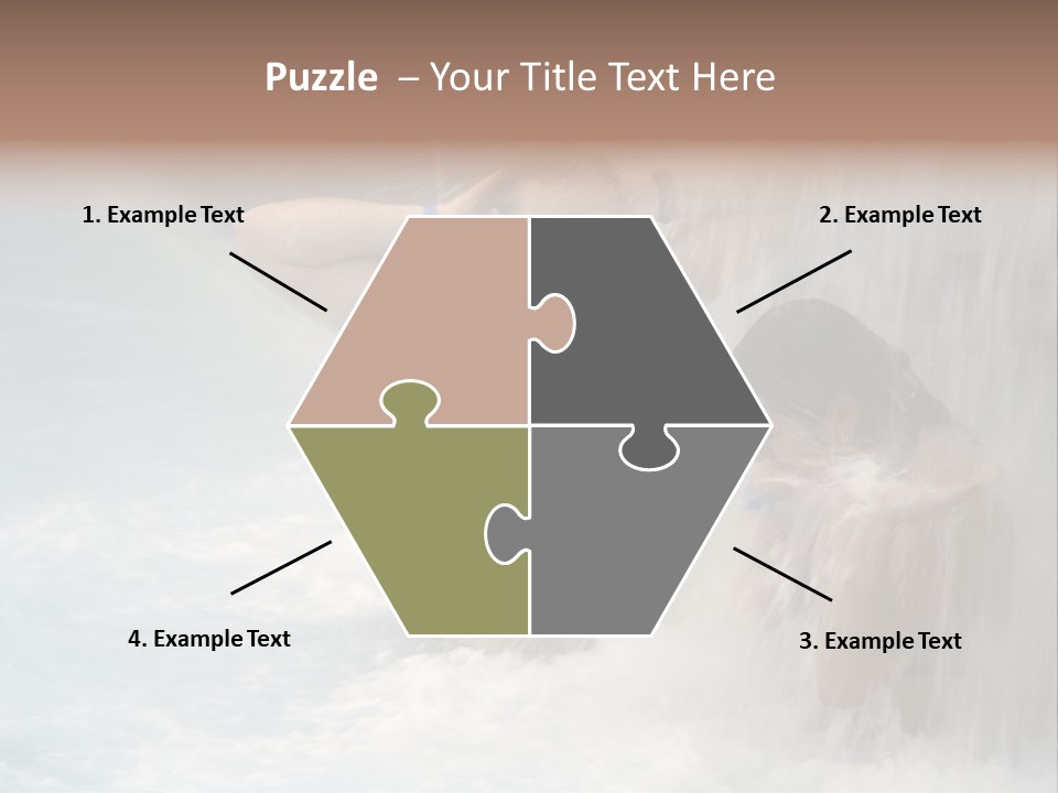 White Waterfall Beauty PowerPoint Template