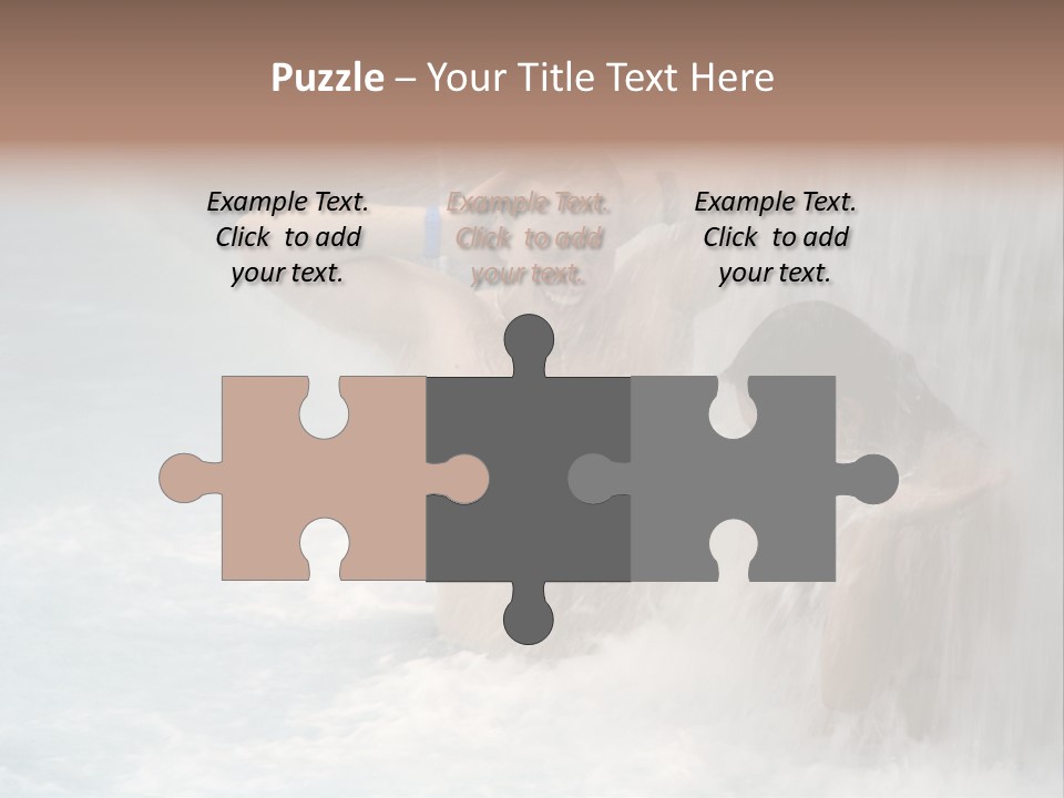 White Waterfall Beauty PowerPoint Template