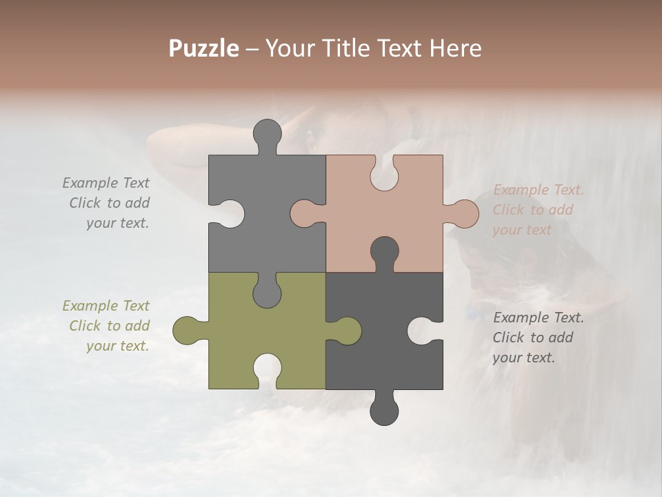 White Waterfall Beauty PowerPoint Template