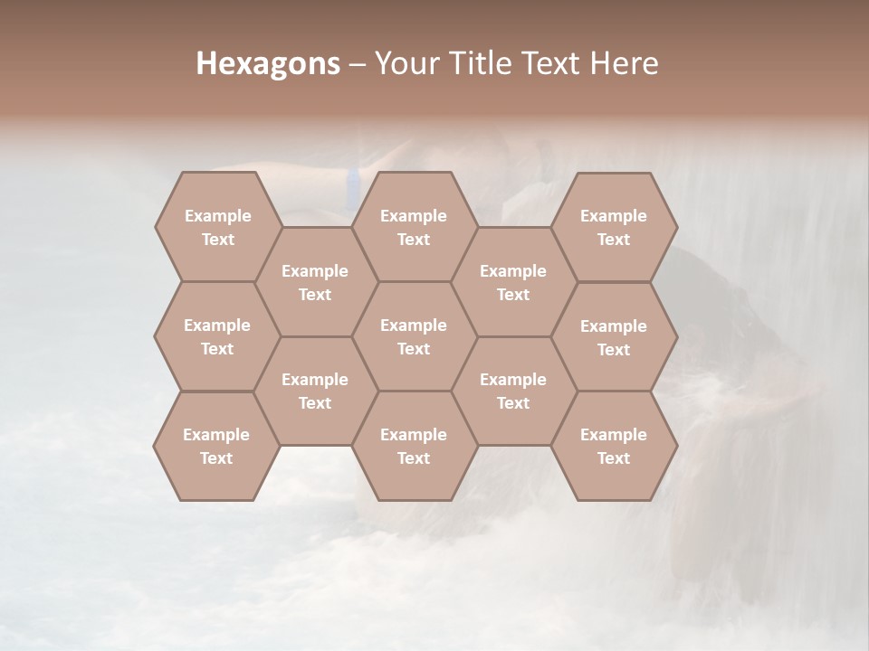 White Waterfall Beauty PowerPoint Template