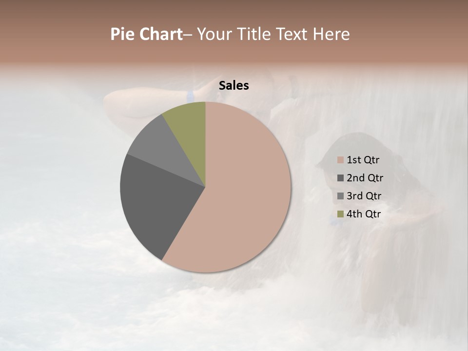 White Waterfall Beauty PowerPoint Template