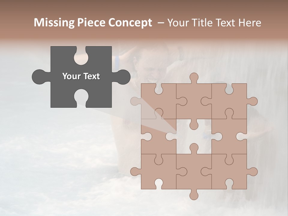 White Waterfall Beauty PowerPoint Template