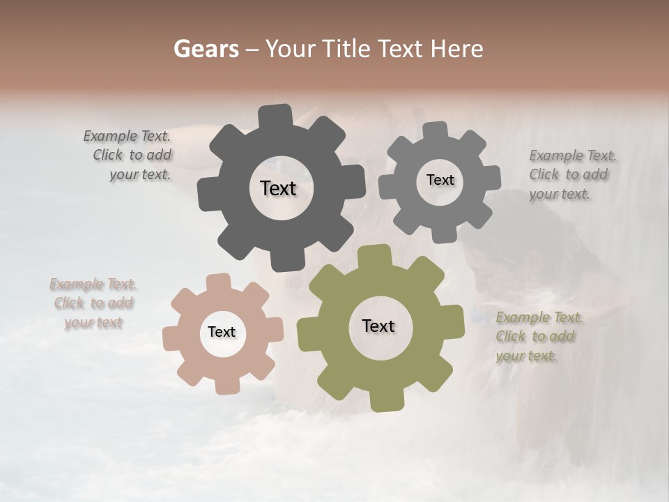 White Waterfall Beauty PowerPoint Template