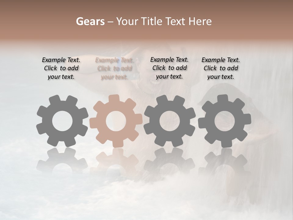 White Waterfall Beauty PowerPoint Template