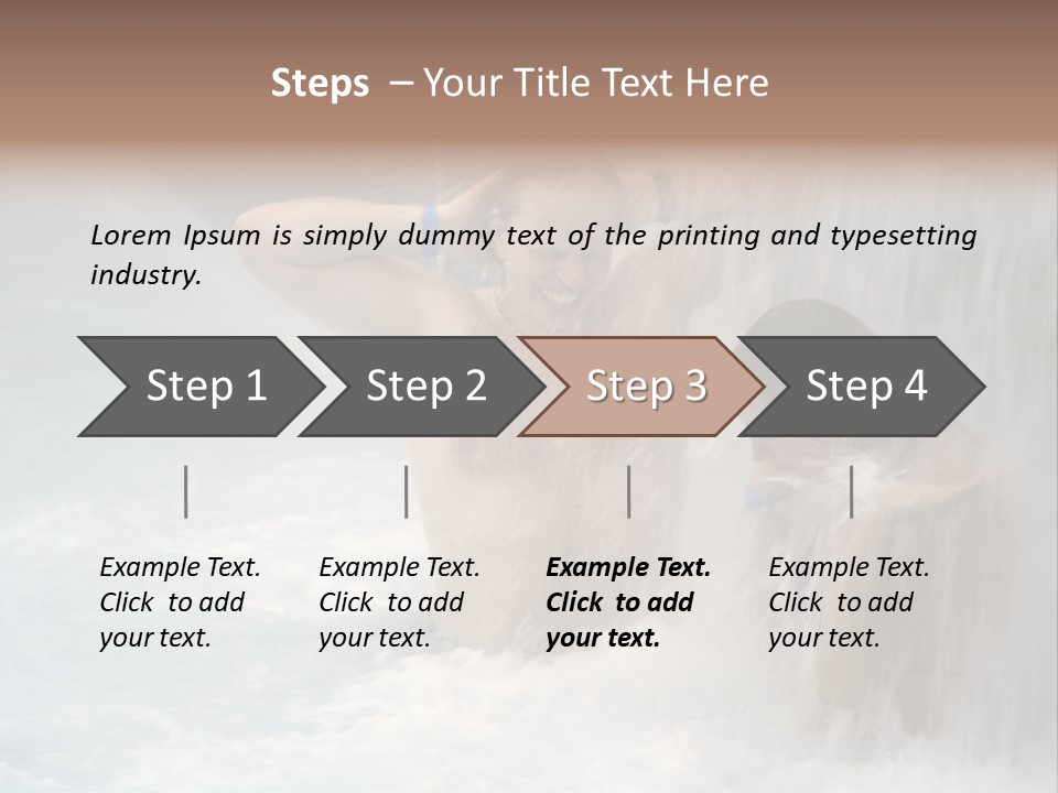 White Waterfall Beauty PowerPoint Template