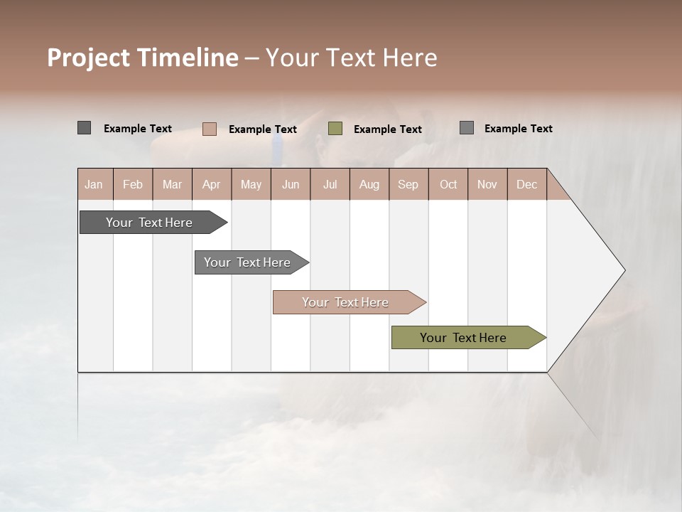White Waterfall Beauty PowerPoint Template