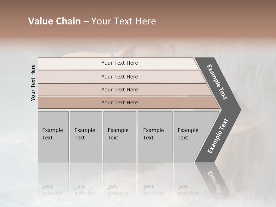 White Waterfall Beauty PowerPoint Template