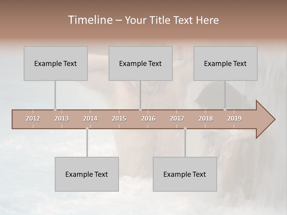 White Waterfall Beauty PowerPoint Template