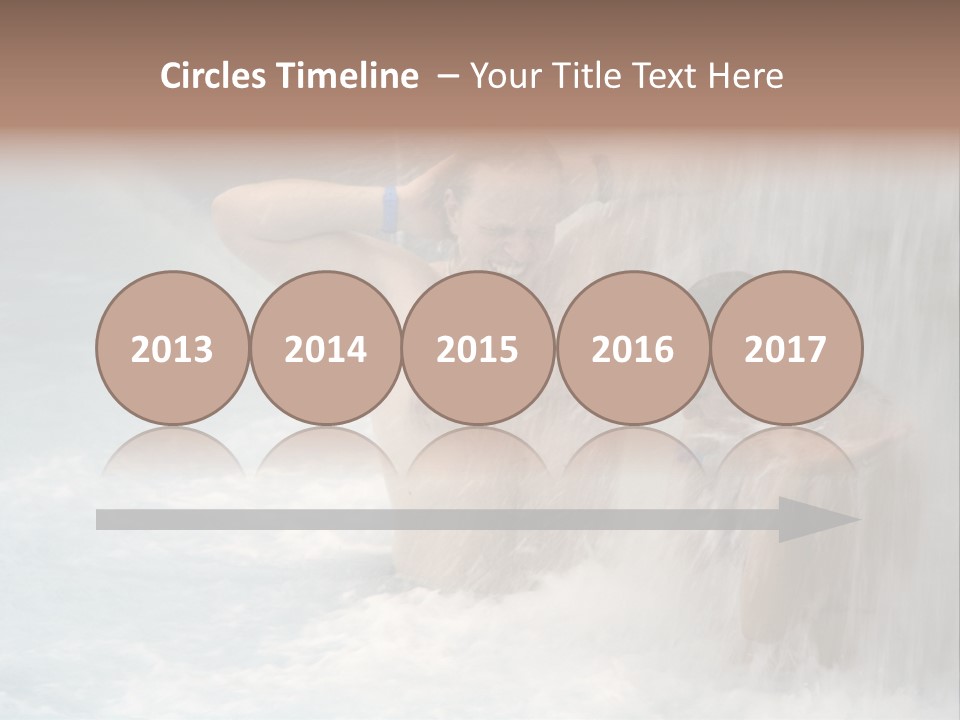 White Waterfall Beauty PowerPoint Template