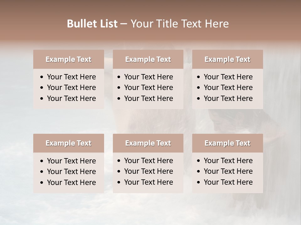 White Waterfall Beauty PowerPoint Template
