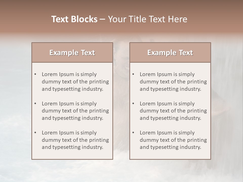 White Waterfall Beauty PowerPoint Template
