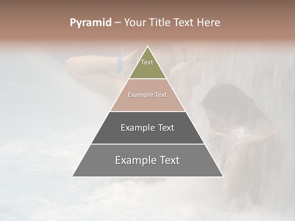 White Waterfall Beauty PowerPoint Template