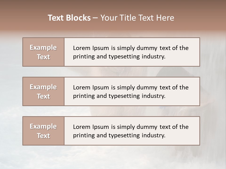 White Waterfall Beauty PowerPoint Template