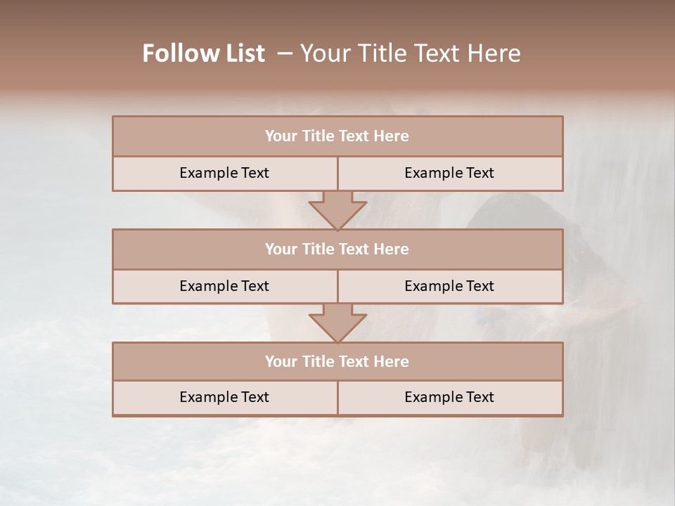White Waterfall Beauty PowerPoint Template