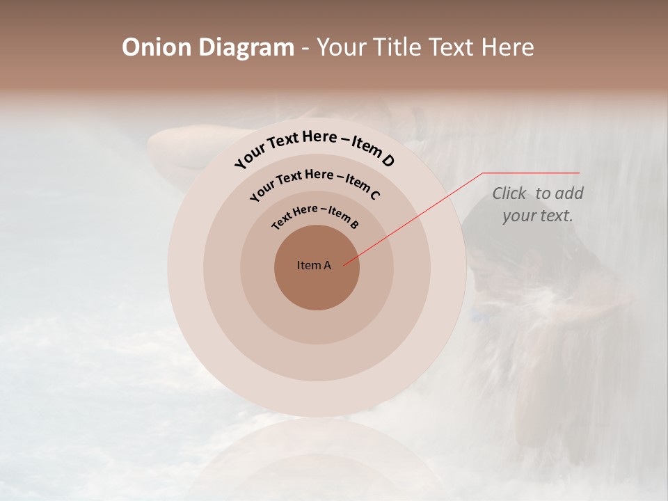 White Waterfall Beauty PowerPoint Template