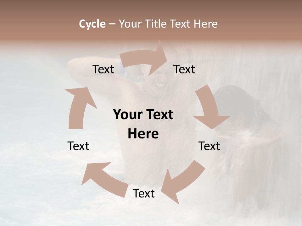 White Waterfall Beauty PowerPoint Template