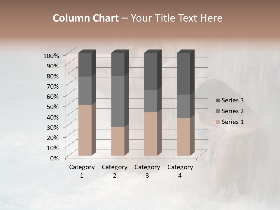 White Waterfall Beauty PowerPoint Template