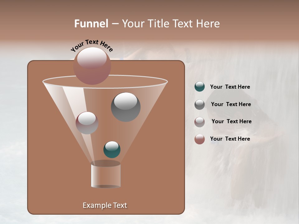 White Waterfall Beauty PowerPoint Template