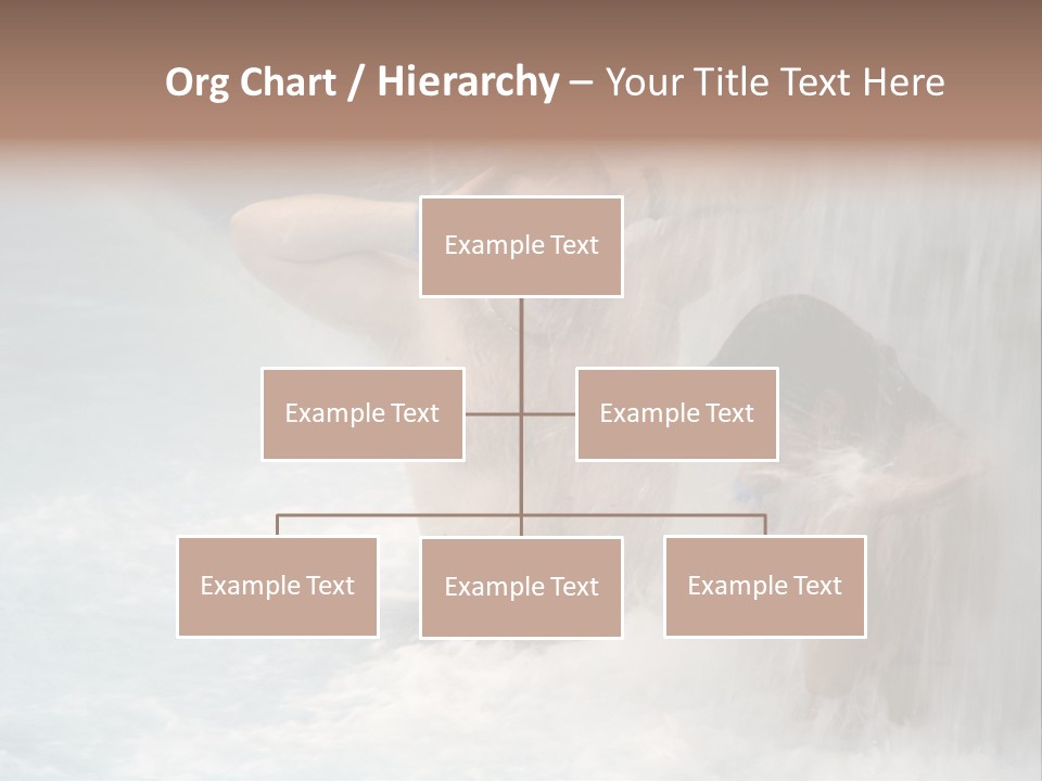 White Waterfall Beauty PowerPoint Template