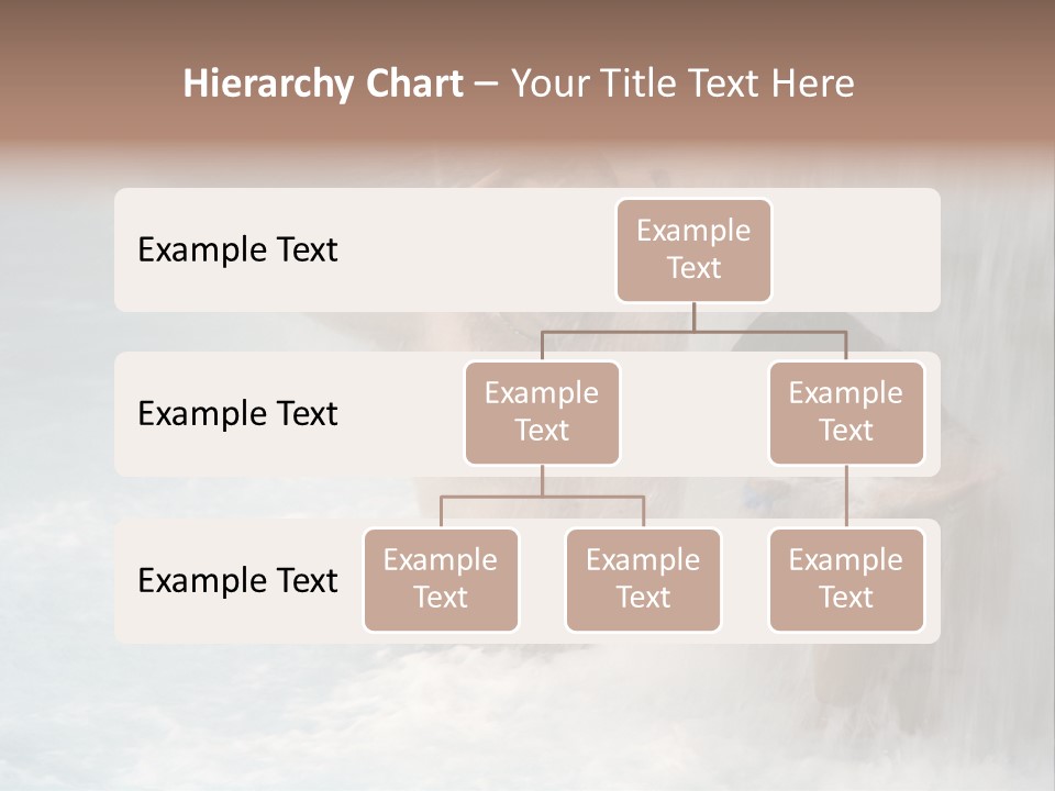 White Waterfall Beauty PowerPoint Template