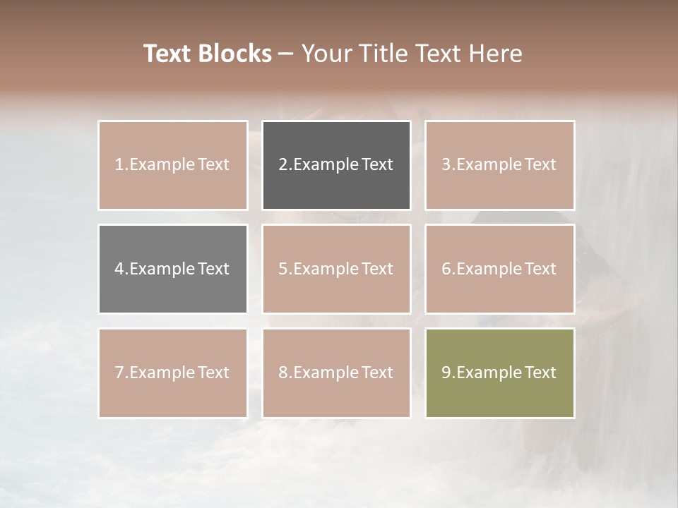 White Waterfall Beauty PowerPoint Template