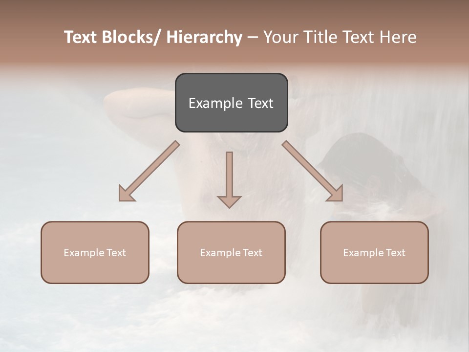 White Waterfall Beauty PowerPoint Template