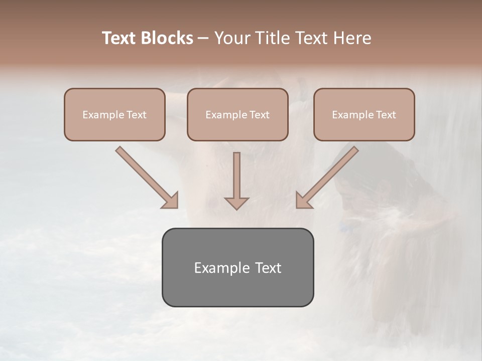 White Waterfall Beauty PowerPoint Template