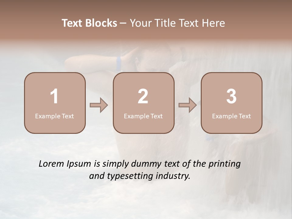 White Waterfall Beauty PowerPoint Template