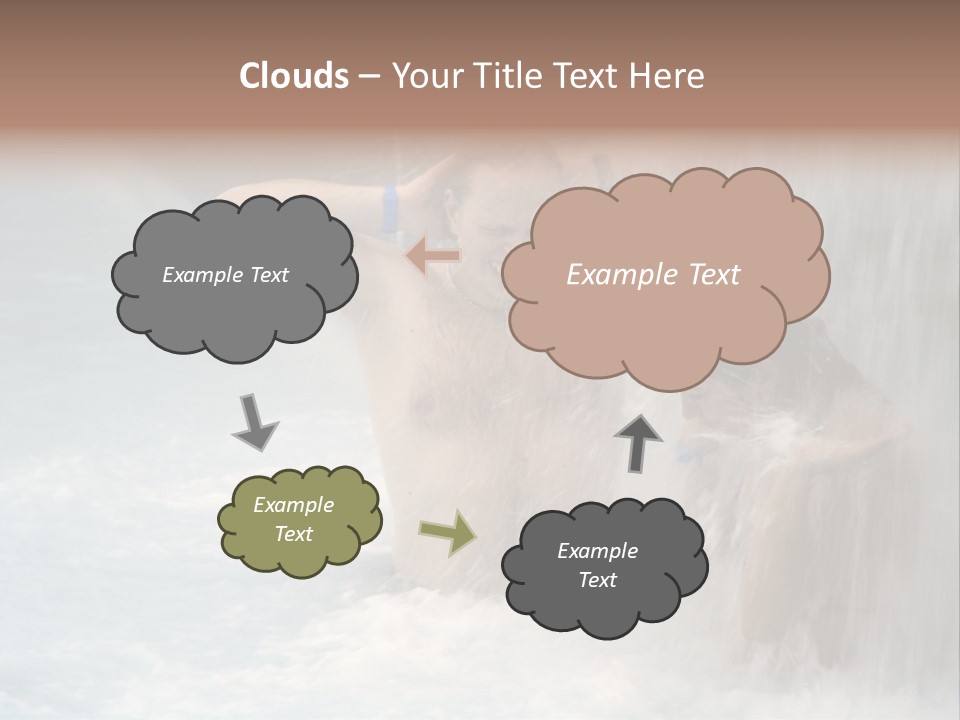 White Waterfall Beauty PowerPoint Template