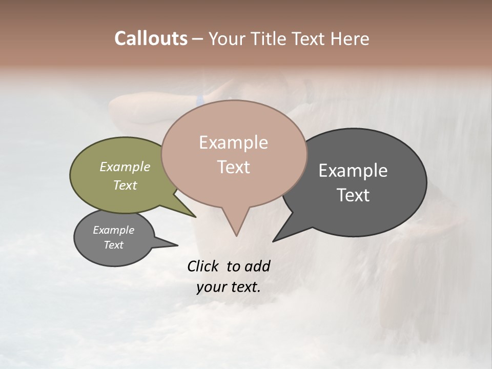 White Waterfall Beauty PowerPoint Template